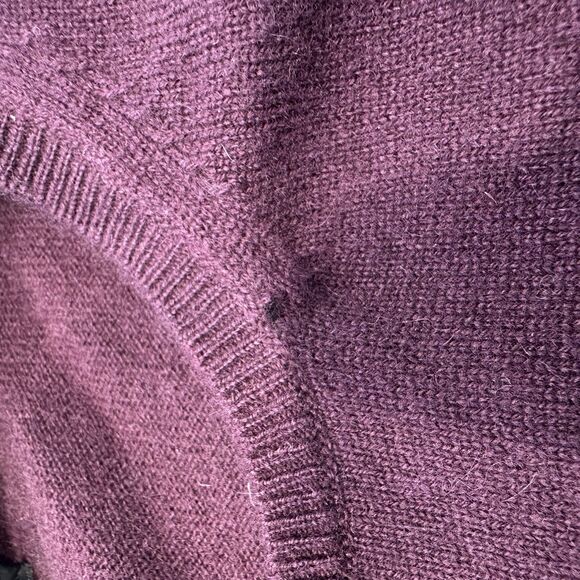 Manrico Slim-Fit Burgundy Natural Stretch Knit Pure Cashmere Sweater  M /L - Picture 7 of 10